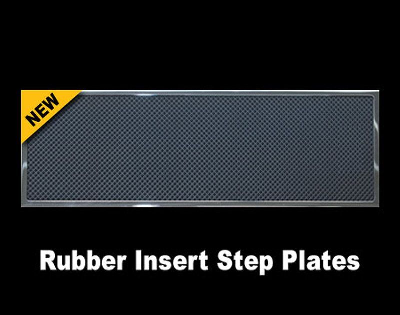Rubber insert step plates