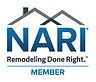 The NARI logo in blue with a house roof illustration above the text 