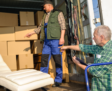 Loading packed boxes