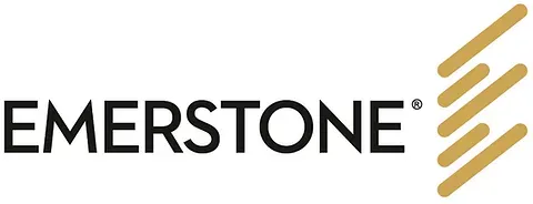 A logo for a company called emerstone with a gold arrow.