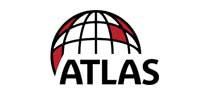 ATLAS logo with a globe icon, red accents, and black text.
