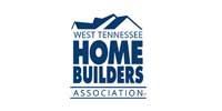 Logo for West Tennessee Home Builders Association: Blue stylized house over text.