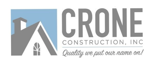 Crone Construction logo with a house icon and the tagline "Quality we put our name on!"