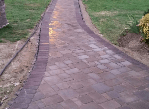 Interlocking pavers for walkways