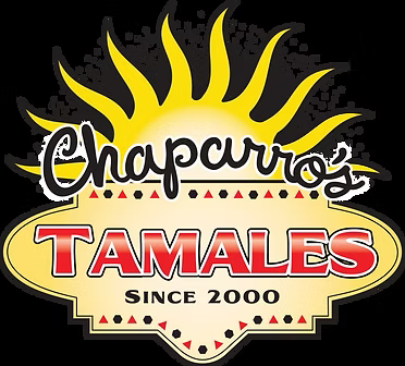 Chapurras Tamales logo with yellow sunburst and red text, reading &ldquo;Since 2000&rdquo;
