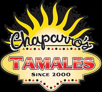 Chapurras Tamales logo with yellow sunburst and red text, reading &ldquo;Since 2000&rdquo;