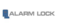 Logo for Alarm Lock. Gray text