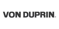 Von Duprin logo in dark gray, sans-serif font.