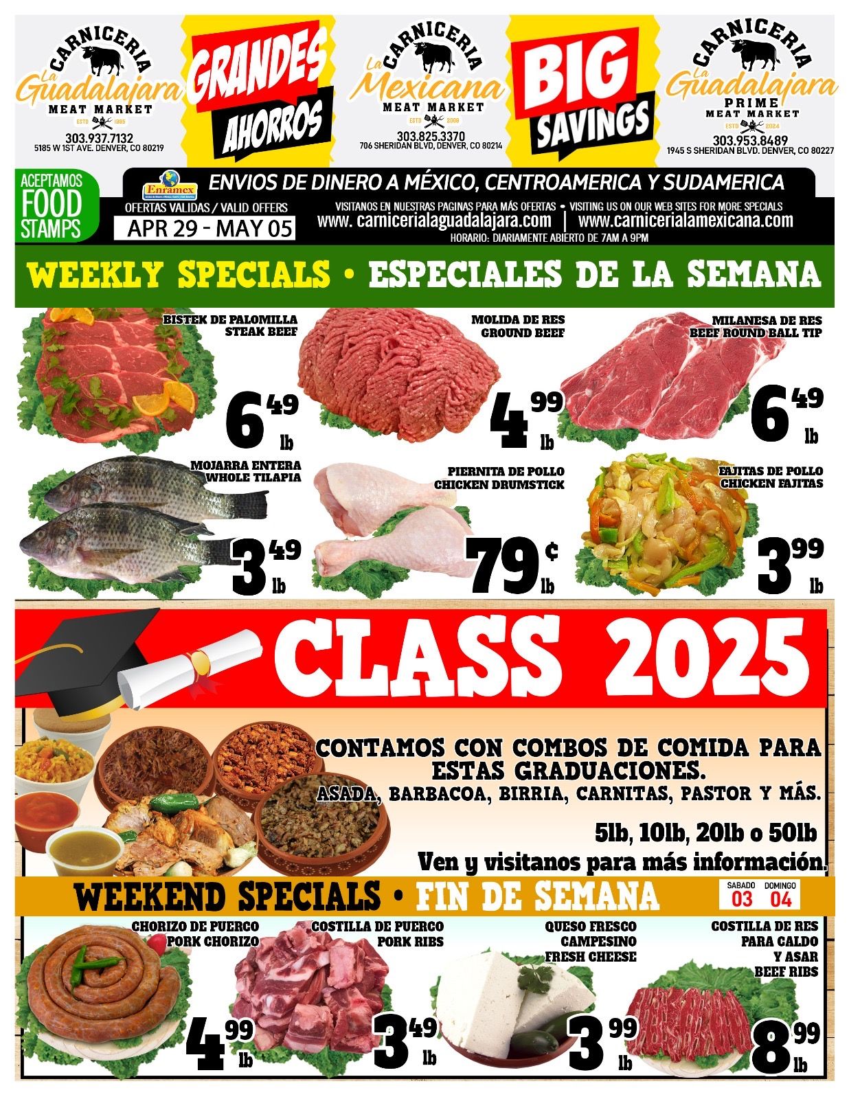 Carniceria La Guadalajara Especiales Flyer Page 1