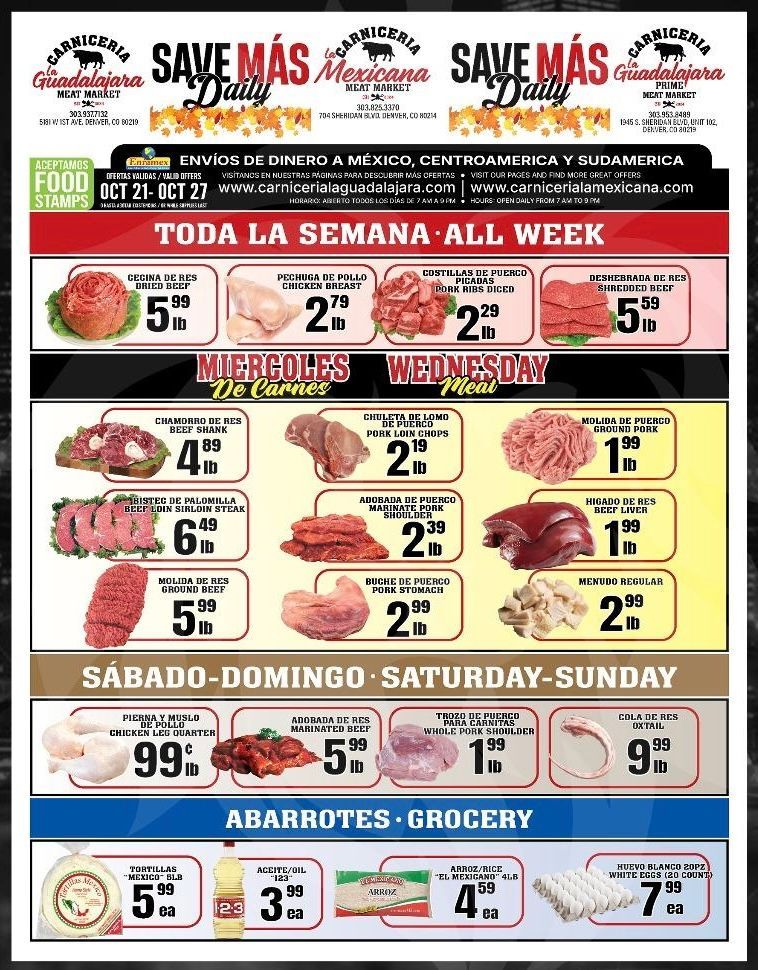 Carniceria La Guadalajara Especiales Flyer Page 1