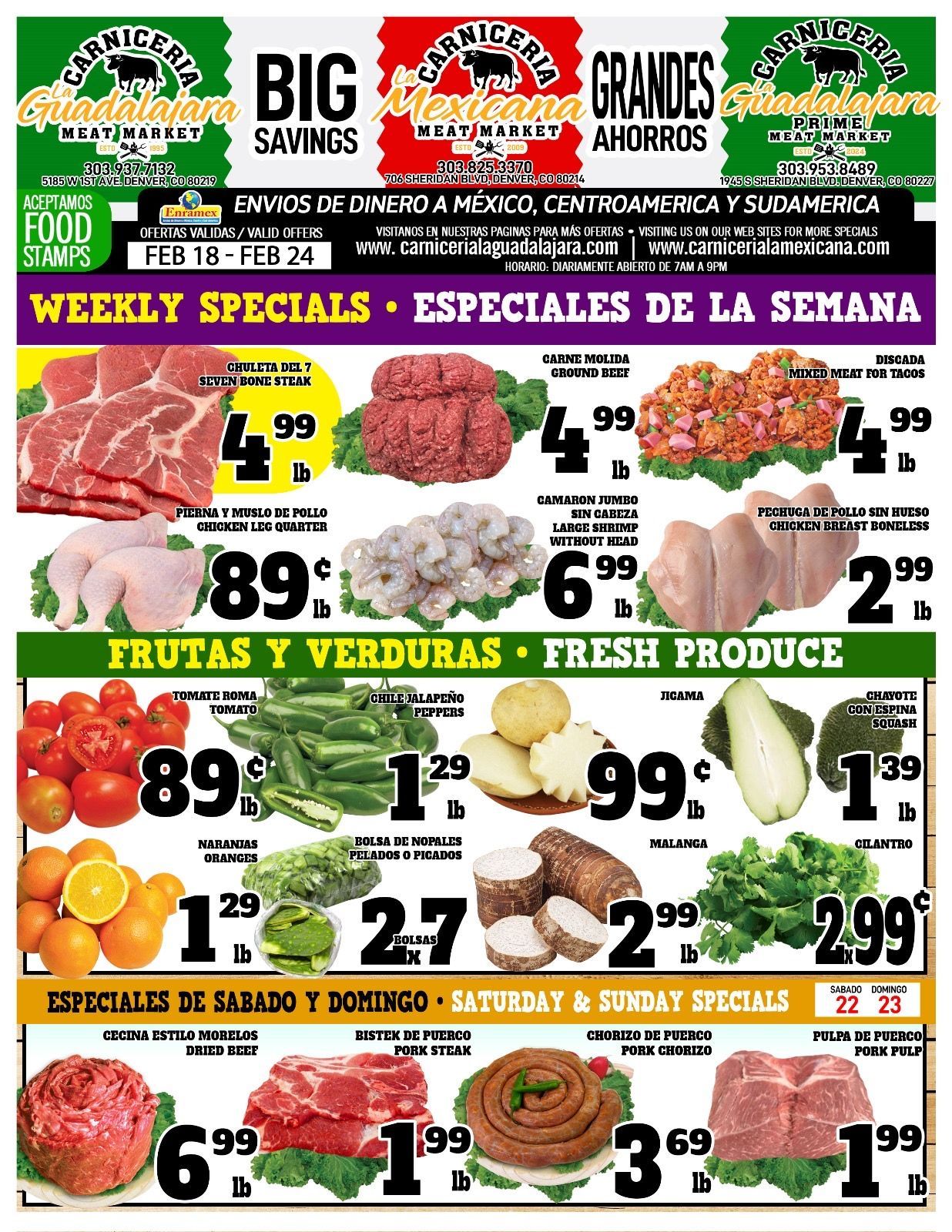 Carniceria La Guadalajara Especiales Flyer Page 1