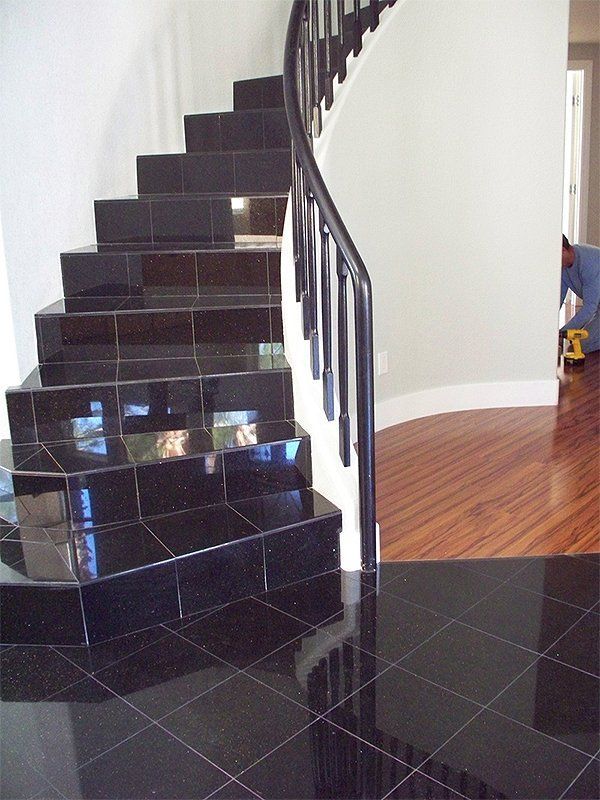hardwood floor staircase