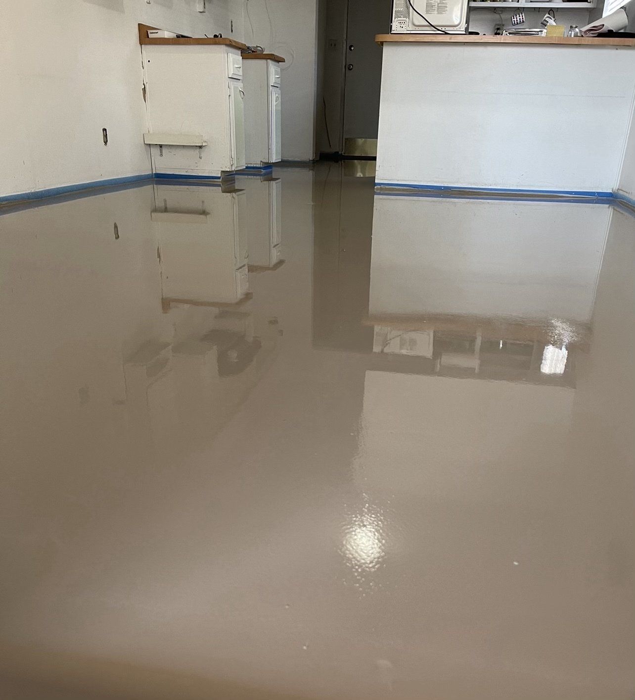 self-leveling concrete