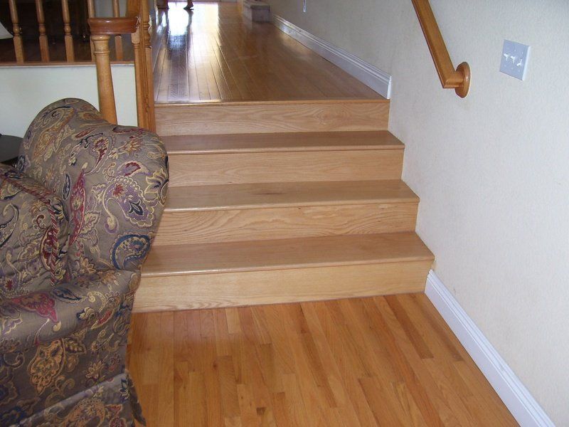 hardwood floor staircase