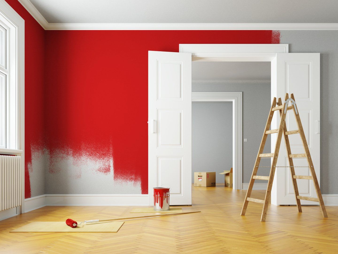 room painted red