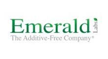 The logo for emerald labs , the additive-free company.