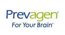 The logo for prevagen for your brain is blue and green.