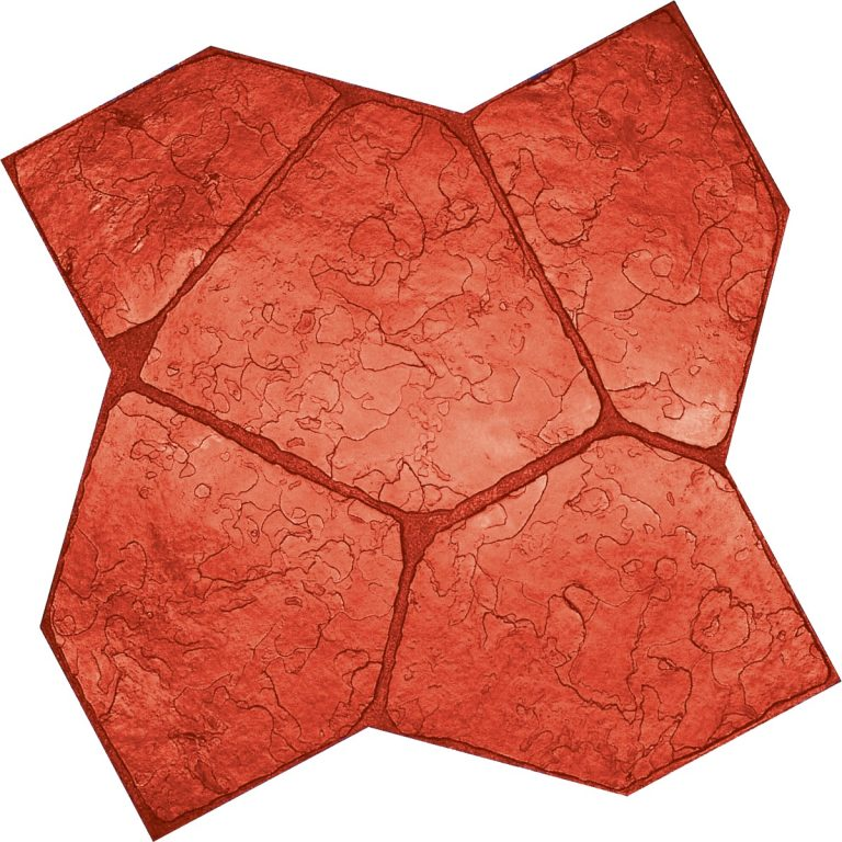A red tile that looks like a puzzle piece