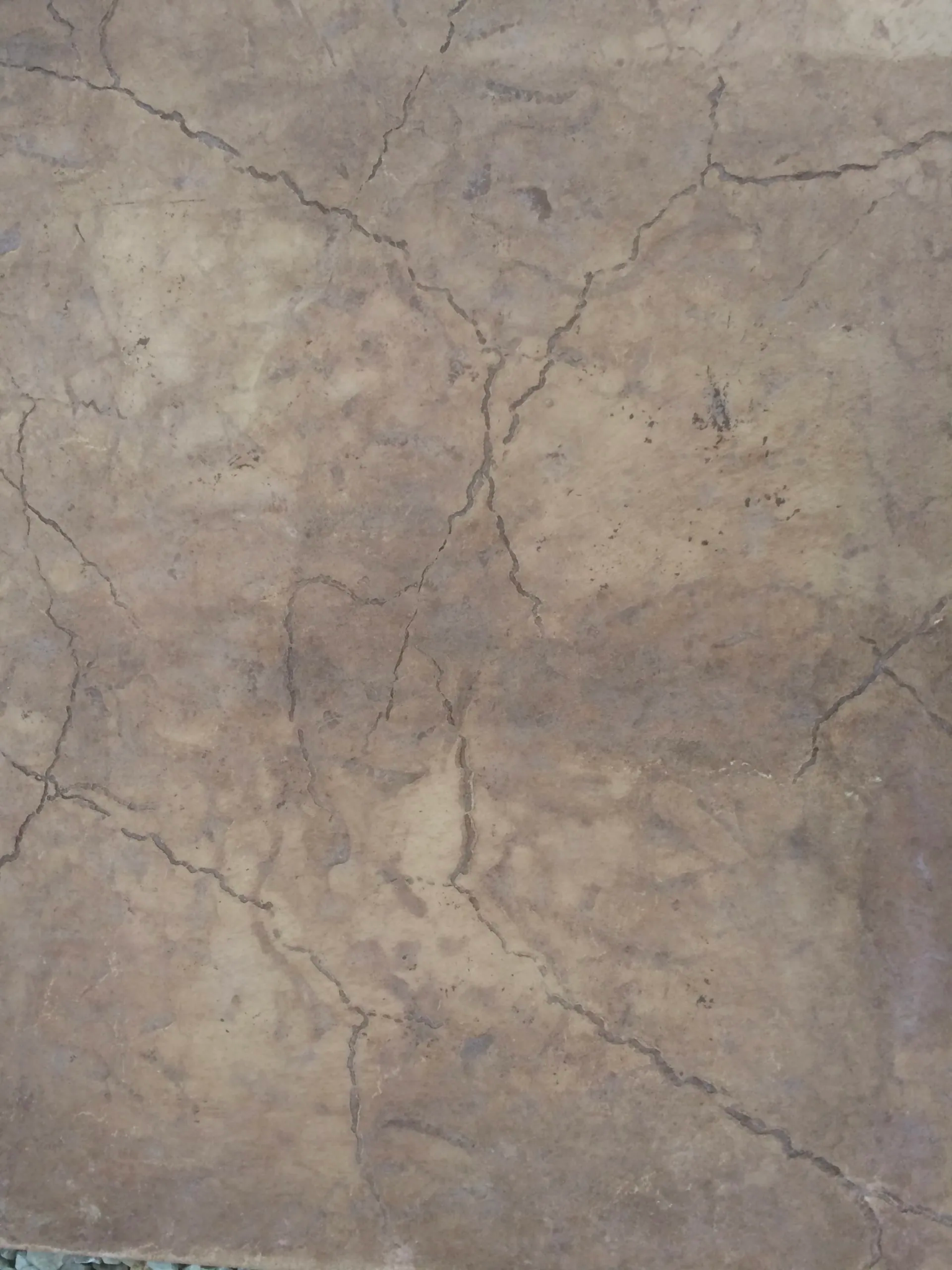 A close up of a cracked concrete surface