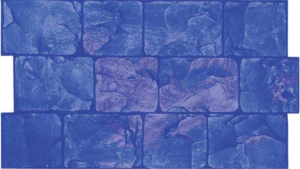 A blue and purple tile pattern on a white background