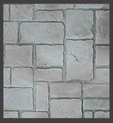 A close up of a gray brick wall