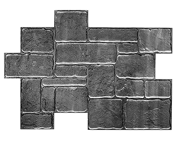 A black and white photo of a brick wall on a white background