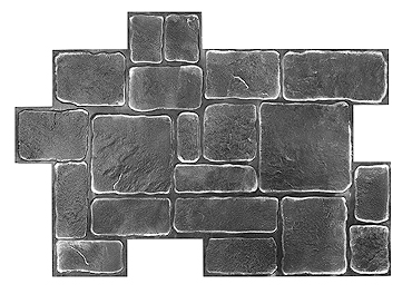 A black and white photo of a brick pattern on a white background