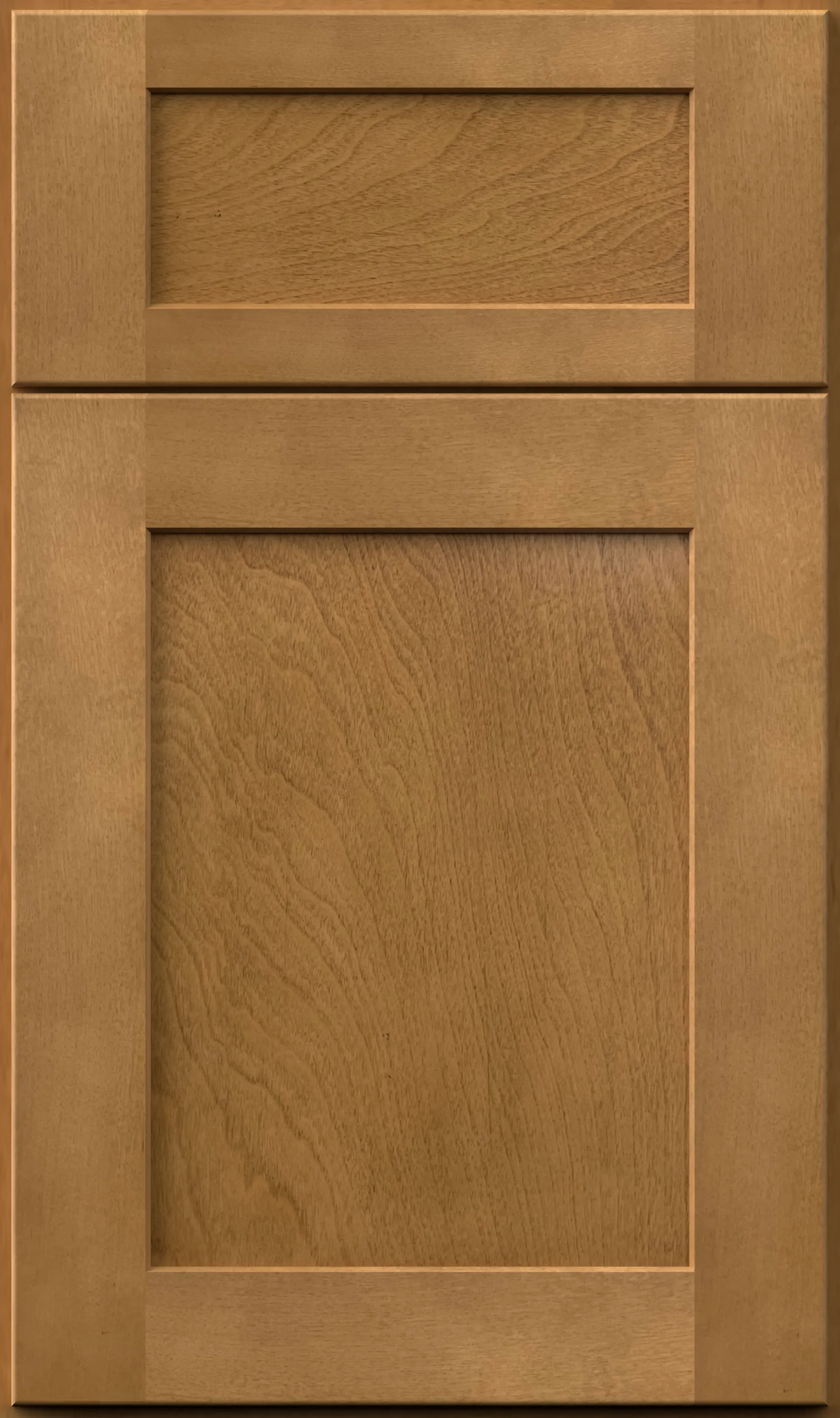 Wooden cabinet door with a framed, recessed panel.