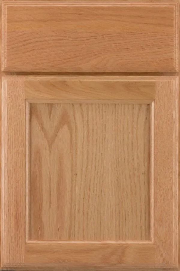 Light brown wood cabinet door with a raised panel.