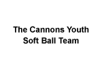 The Cannons Youth Soft Ball Team Logo