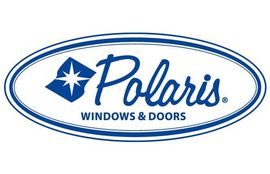 Polaris Windows & Doors logo with a blue star in a diamond and text in an oval.