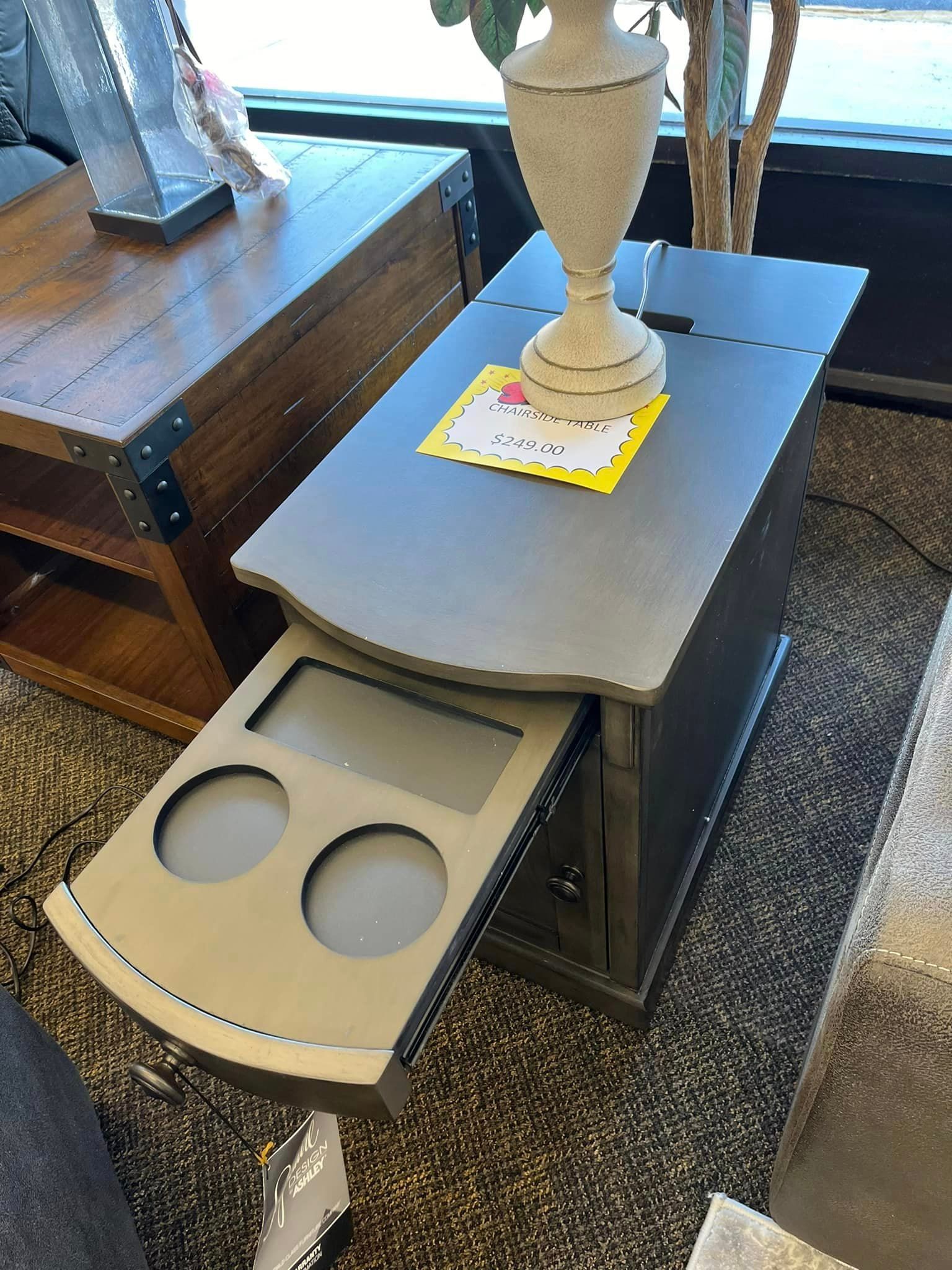 Powered side table