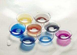 Different colors of contact lenses