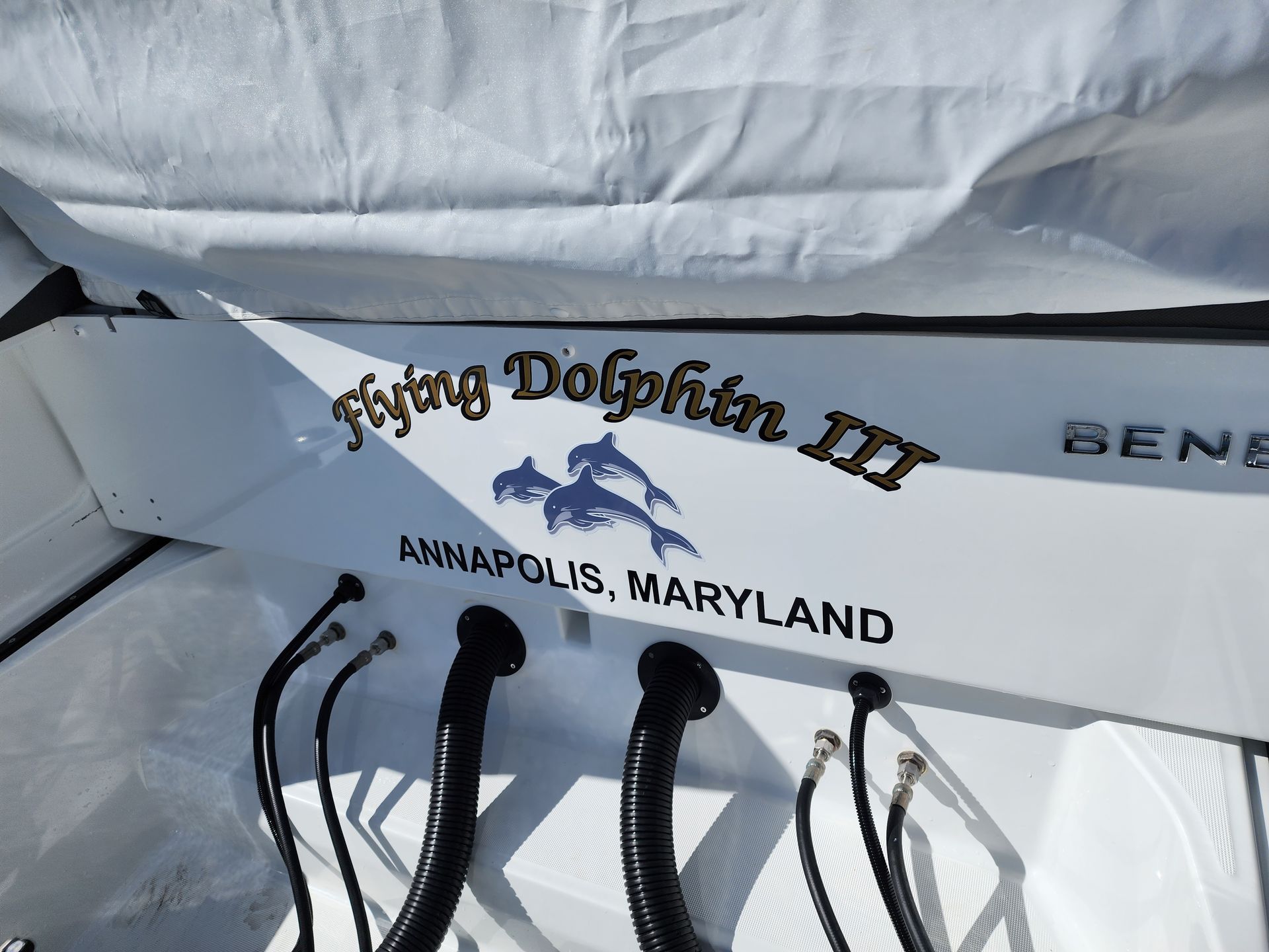 Flying dolphin iii is written on the side of a boat