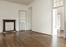 room with hardwood floors