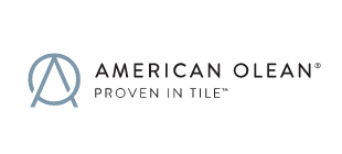 American Olean logo with blue circular mark and gray text “PROVEN IN TILE”