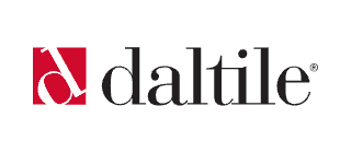 Daltile logo with a red square icon and black lowercase wordmark on a white background