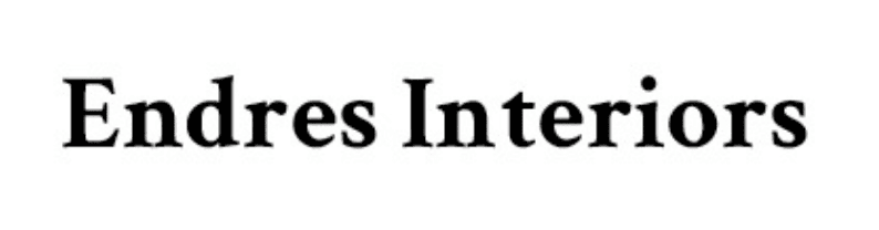 Endres Interiors logo in black text on a white background