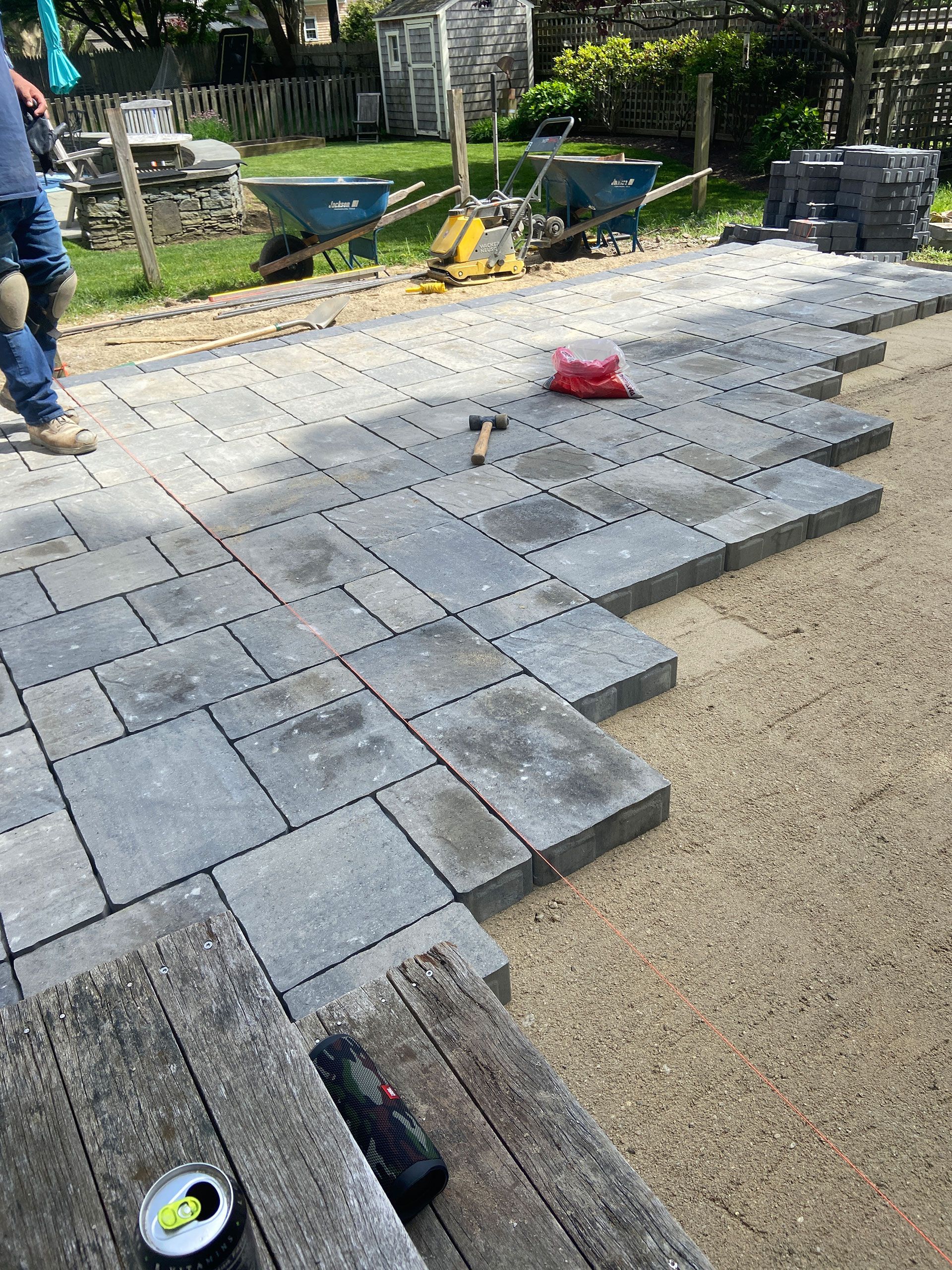 Hardscaping work on going