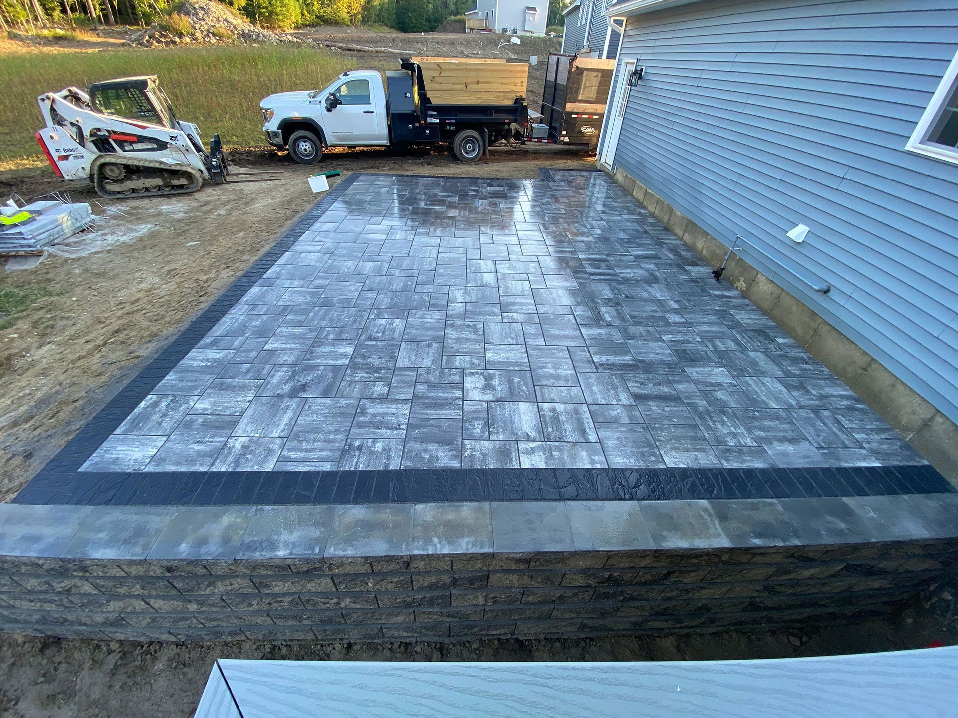 Newly installed patio