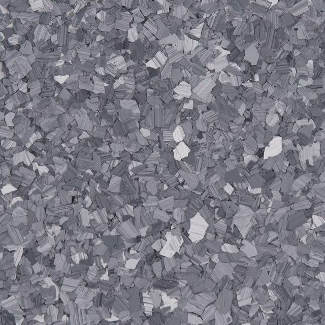 Close-up texture of multi-tonal gray vinyl paint chips, creating a mottled, speckled pattern.