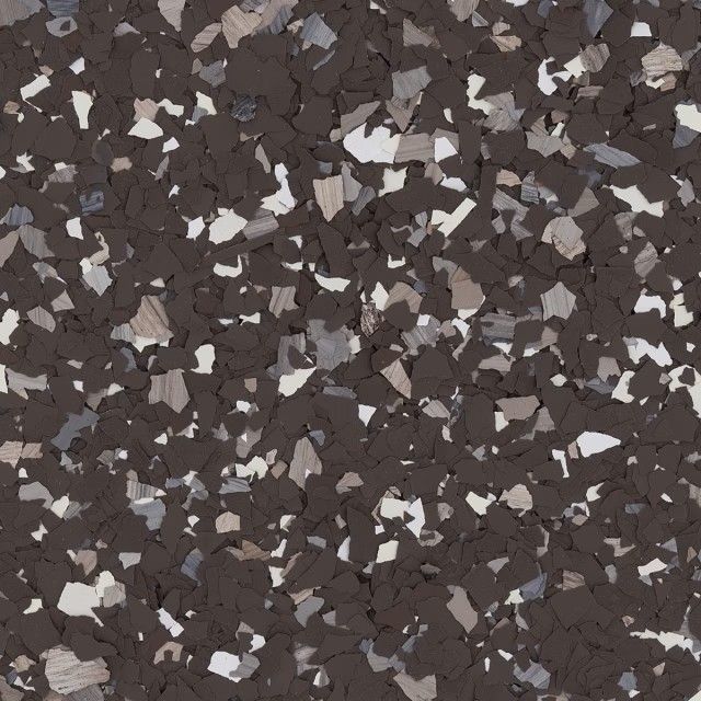 A speckled, granite-like floor texture composed of small black, gray, and white flakes.