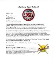 Rustburg Dixie Softball