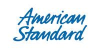 American Standard logo in blue script on a white background