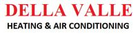 DELLA VALLE Heating & Air Conditioning logo in red and black text