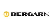 The logo for bergara is black and yellow on a white background.