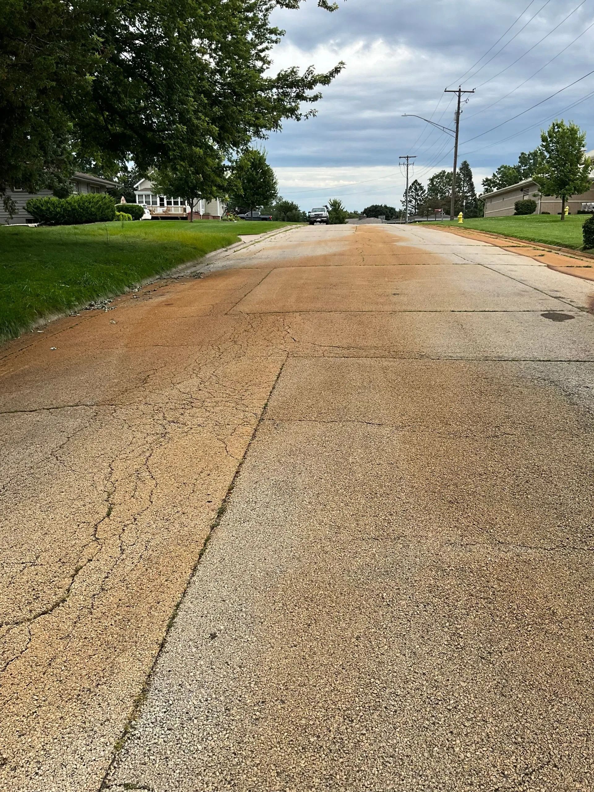 A road with a lot of gravel on it
