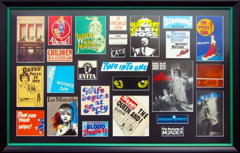 Broadway show memorabilia collage