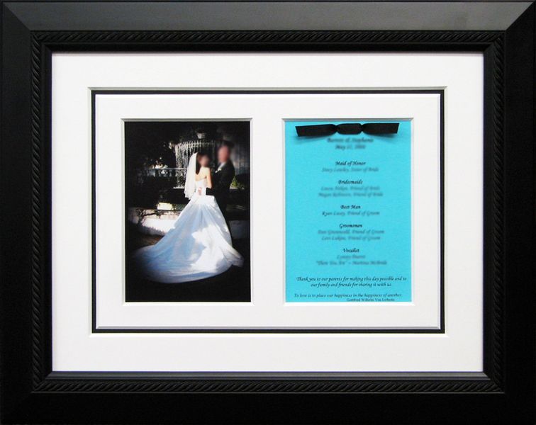 Wedding collage with photo and invitation