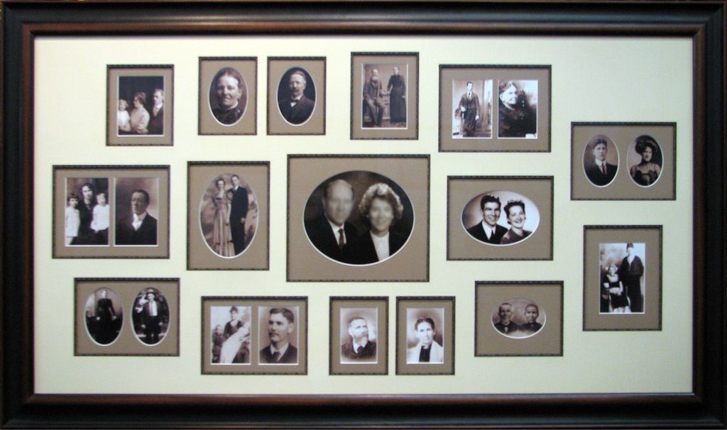 Family heritage memorabilia frame
